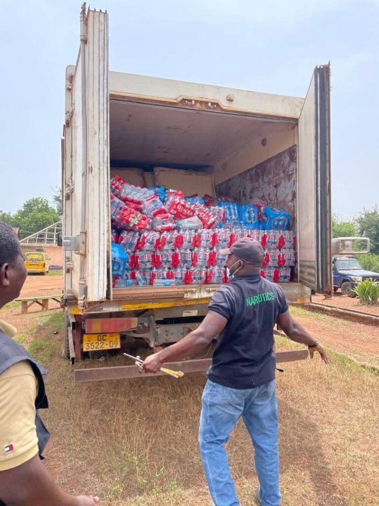 Police uncover suspected cannabis worth over GHS 1.4 million in impounded truck