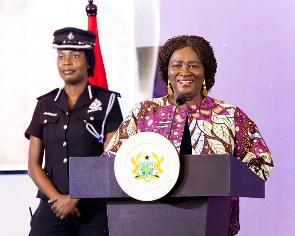 Vice President Professor Opoku-Agyemang speaking at the Annual Conference for Women in Leadership in the Public