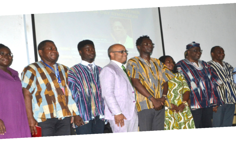 Digital age Professor Wiafe (middle) and Mr Choudhury ( 􀃀fth from left ) with other dignitaries at the programme Photo: Victor A. Buxton