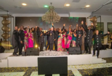 Mr Stephen Blewett (sixth from right), CEO of MTN Ghana, receiving the overall OpCo Award with the MTN Ghana Executive Team