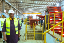 • President Mahama touring the facility