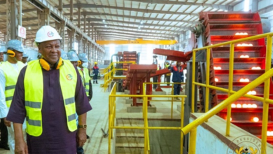 • President Mahama touring the facility