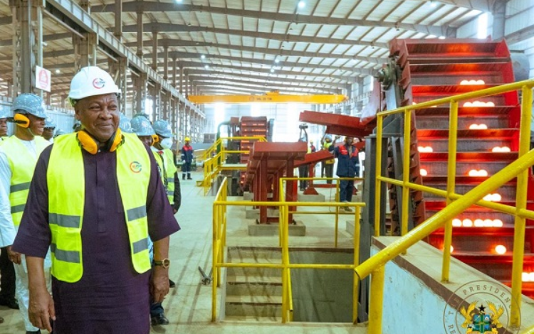 • President Mahama touring the facility