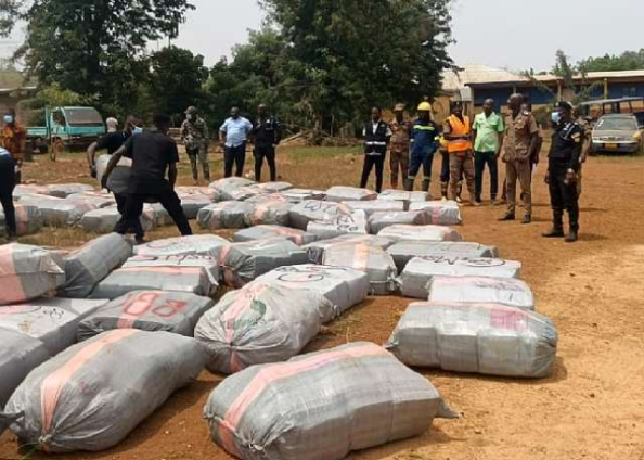 Parcels of suspected marijuana