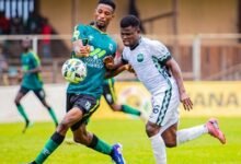 A scene from the Samartex versus Dreams FC game