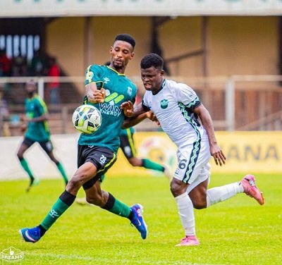 A scene from the Samartex versus Dreams FC game