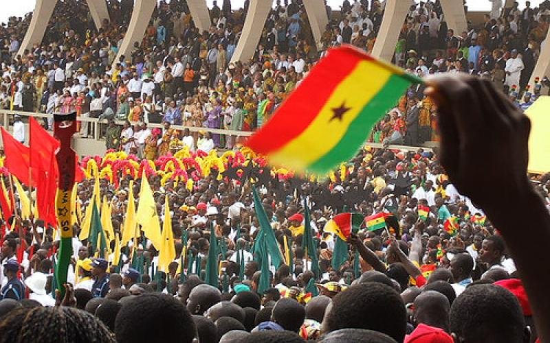 A scene at independence celebration in Ghana