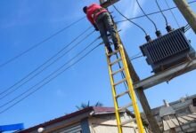 • A transformer being installed by an ECG staff member