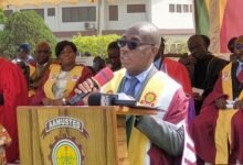 -Prof Kwaku Sarfo addressing the matriculants