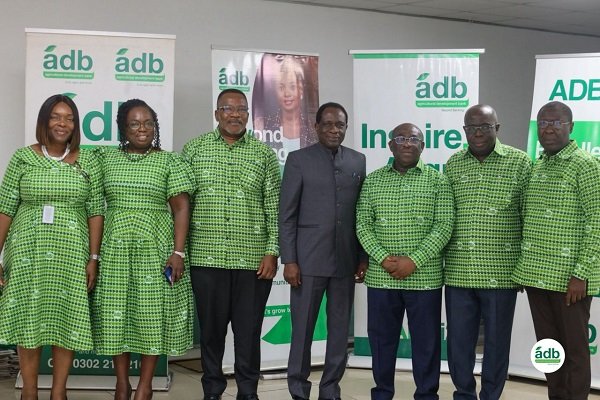 Mr Sarpong (third from right) with other senior members of the bank at the programme
