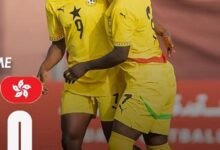 Black Queens players celebrating one of the goals