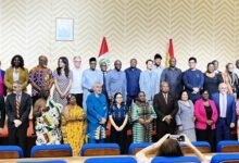 -Mr Ablakwa (eighth from right) with Ms Weston (seventh from right) and other dignitaries at the event