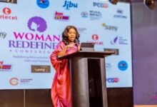 Ms Obo-Nai speaking at the event