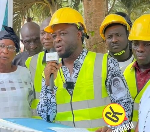 Dr Boakye at the sod cutting ceremony