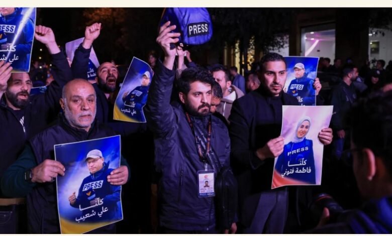 • Demonstrators gathered in Beirut late on Saturday, holding photos of those killed