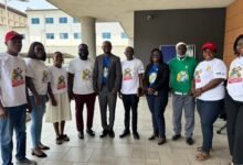 Dr Ziem (fifth from left) with some TB Survivors at the programme