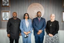 Dr Asiama (second from right) Mrs Asante (Second from left) with the Letsego team
