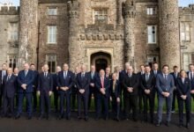 FIFA and IFAB members after the meeting