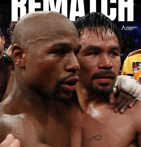 Floyd Mayweather and Manny Pacquiao after their previous fight