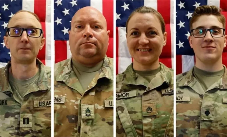 • From left to right are Capt Khork, Sgt 1st Class Tietjens, Sgt 1st Class Amor, and Sgt Coady