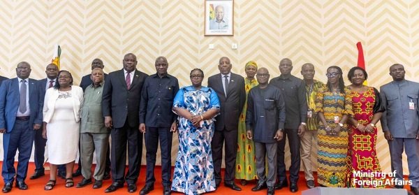Delegates from Ghana and Zimbabwe after the summit
