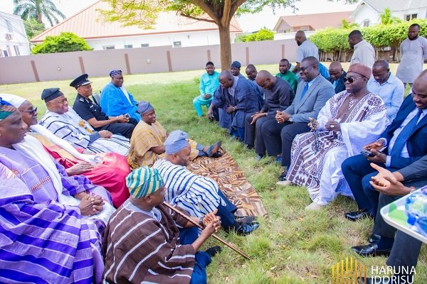 Members of the delegation with Haruna Iddrissu