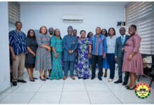 Mr Bedzrah (sixth from right), with members and steering committee after the engagement