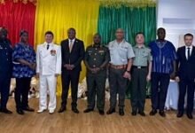 Mr Genfi (seventh from left) flanked by Capt. Dolgerov (sixth from left) and other dignitaries at the event