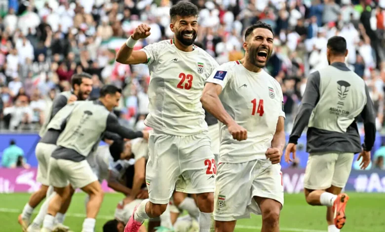 • Players from Iran celebrating a recent victory