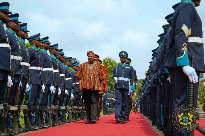 President inspecting the guard of honor at SONA