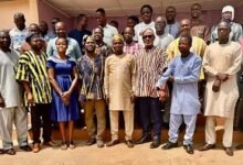 Mr Muniru (middle) with the Officials of SOCO and the MMDAs after the workshop