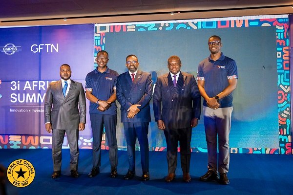 Dr Asiama (middle) with Mr Samuel George Nartey, Minister of Communication, Digital Technology and Innovations (second right) with other dignitaries in the programme