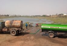 Some water tanker fetching from the Dam. Photos. Geoffrey Buta