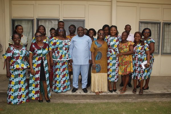 Mrs Quaittoo (third from left) with Mr Alfred Koomson (fifth from right) and other members of the Associatrion Photo Lizzy Okai