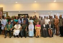 Brigadier General Ba-Taa-Banah (seated third from left) with Ms Shaima Hussein (seated middle) and other stakeholders at the event