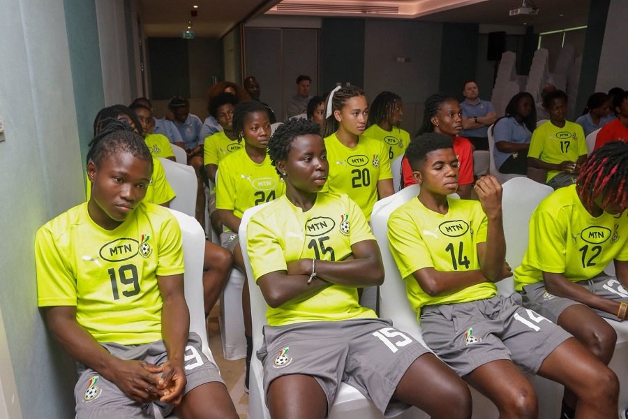 Delegation from Ghana Mission in UAE visit Black Queens camp