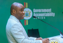 Mr Felix Kwakye Ofosu (inset) addressing the press