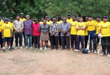 Members of the GCA and the LOC together with the players and technical team of Team Ghana