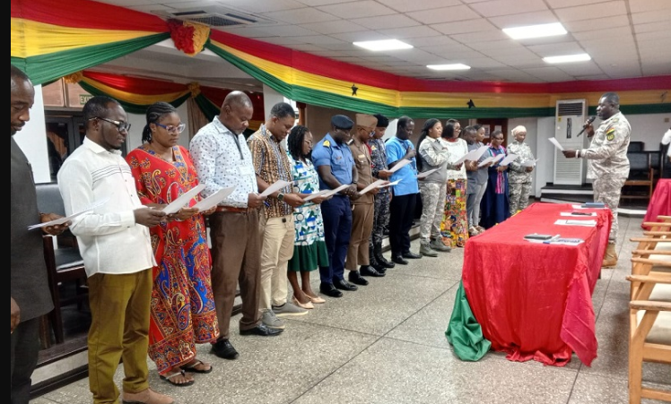 • Mr Nartey (with mic) inaugurating the committee