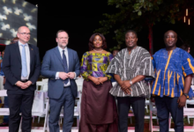• Mr Jürgen Heissel (left), Austrian Ambassador to Ghana with Mr Schellhorn (second from left) and Mr Jajah( second from righ) at the event. With them are other dignitaries