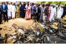 A delegation from the state government visited the scene of the attack in Guyaku village