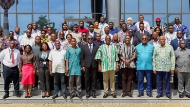 Mr Wumborti (fifth from right) with other participants at the programme