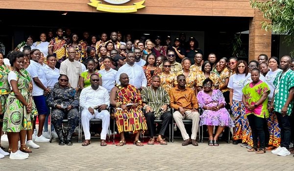 Nana Kum Gyata VI (seated third from left) with other dignitaries and students at the programme
