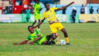 An action scene from the Bechem United versus Medeama match