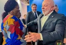 At 4th In Defence of Democracy Summit------Vice-President, Naana Jane Opoku-Agyemang being welcomed at the summit