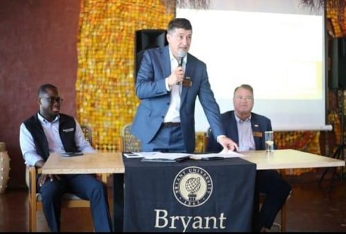 Dr Tebaldi speaking at the stakeholder engagement