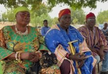Naba Asemada(middle) and others at the programme