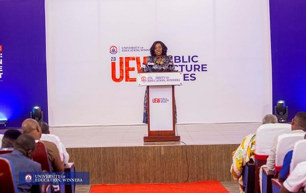 Ms Obo-Nai speaking at the event