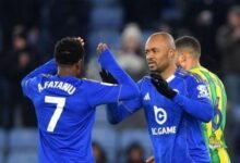 Fatawu Issahaku and Jordan Ayew -Leicester City