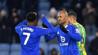 Fatawu Issahaku and Jordan Ayew -Leicester City